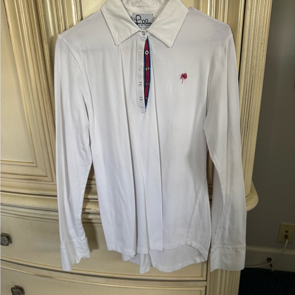 Lilly Pulitzer White and Pink Long Sleeve Tee